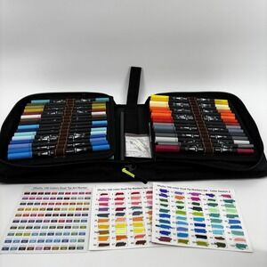 Ohuhu Multicolor Art Marker Set w/ Carrying Case & Swatch Cards